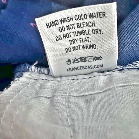 HARPER | 3" Chino Shorts Mid Rise in Navy Blue and Pink Flamingo Print | Small - Picture 6 of 7